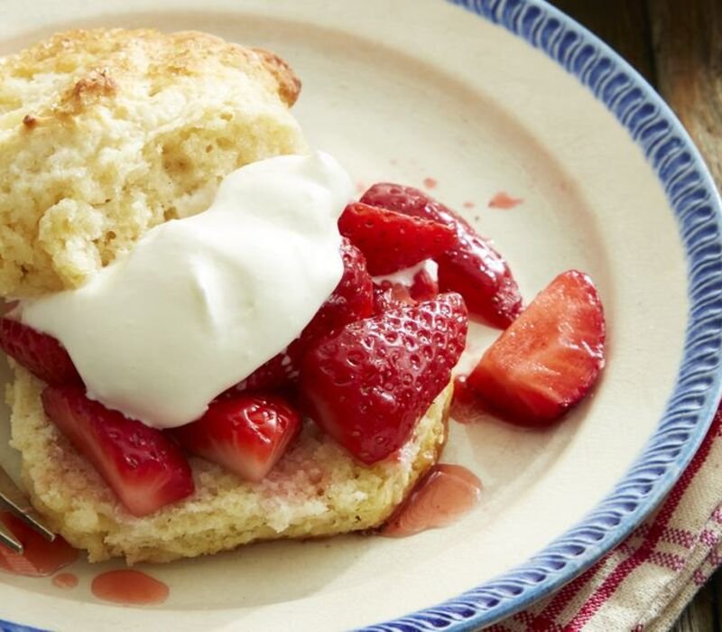 Brandied Strawberry Shortcakes with Malted