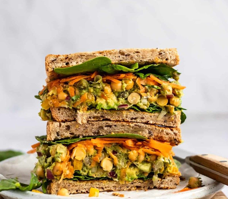 Chickpea Salad Sandwich - Healthy Lunch Ideas