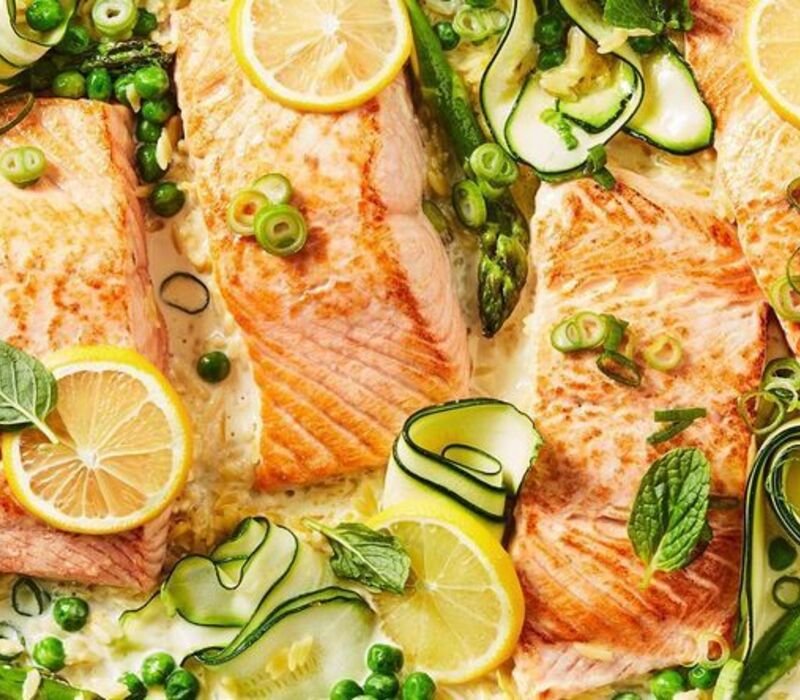 Healthy Dinner Ideas Salmon Traybake