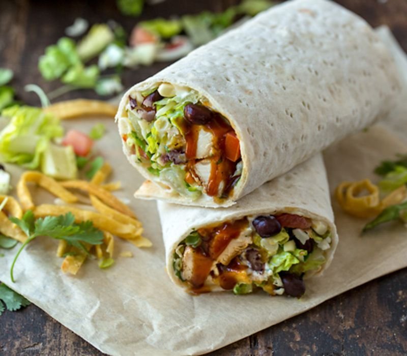 Barbecued Chicken Wraps