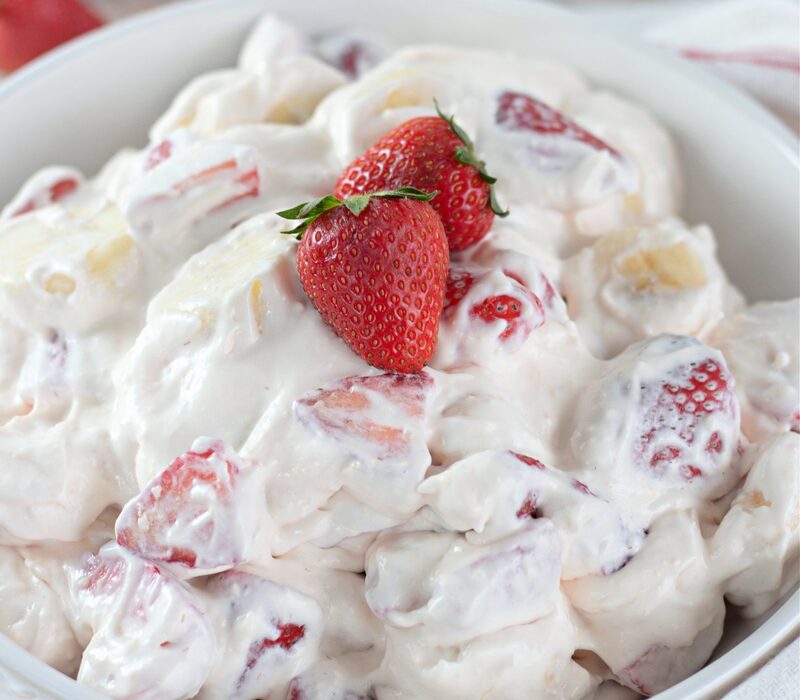 Strawberry-Banana-Cheesecake-Salad Make Amazing Strawberry Banana Cheesecake Salad Recipe