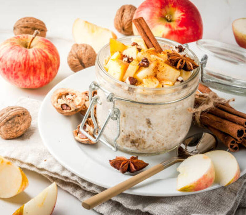 Apple-Pie-Overnight-Oats The Best Apple Pie Overnight Oats For You