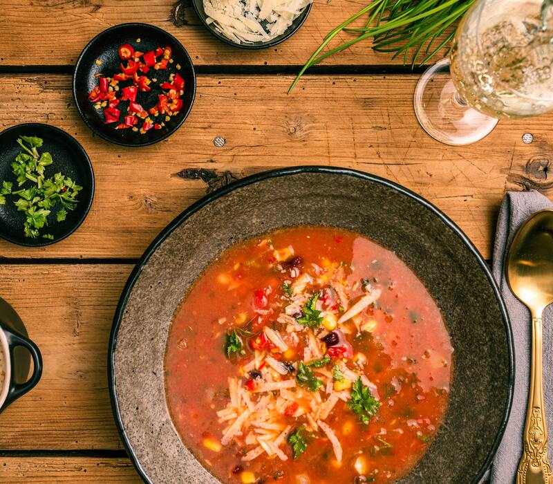 Vegetables-Galore-In-One-Bowl! For-Vegetarians-Tortilla-Soup Vegetables Galore In One Bowl! For Vegetarians, Tortilla Soup