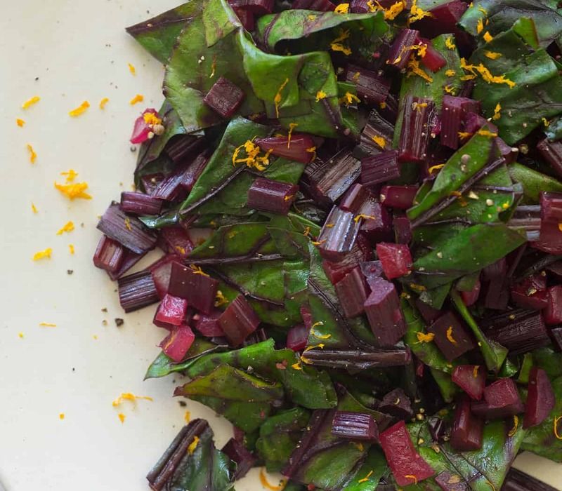 beet-greens-in-a-salad Quick Beet Greens in a Salad