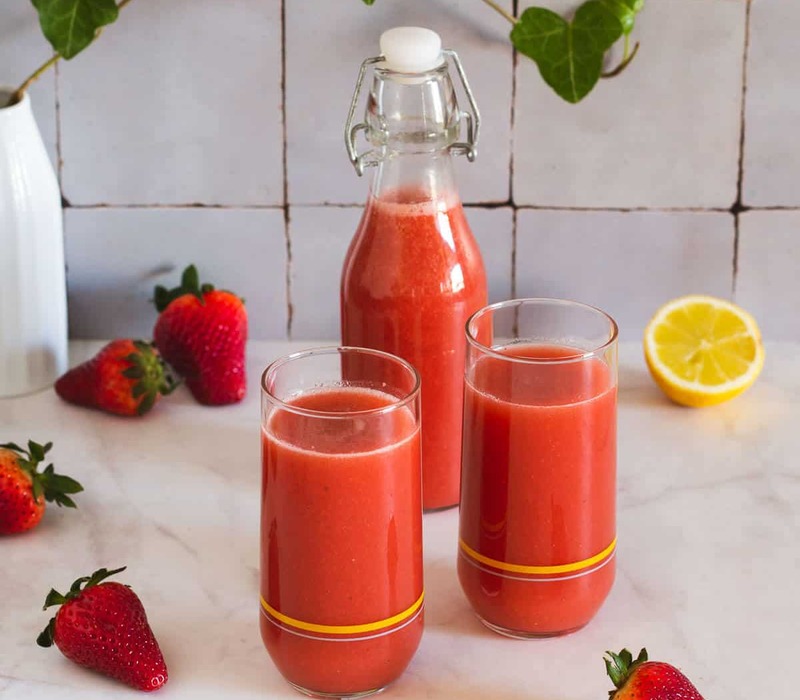 strawberry-juice Fresh Strawberry Juice Recipe to Make in Juicer
