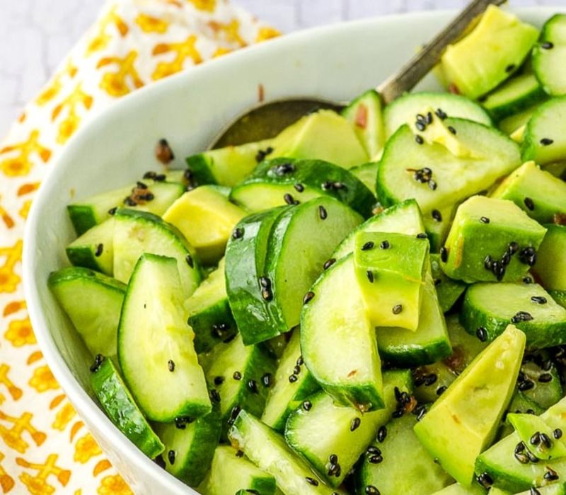 Fresh and Healthy Cucumber and Avocado Salad Recipe