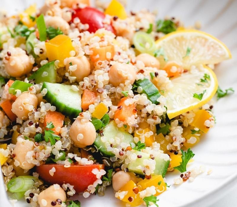 Protein Powerhouse: Easy Quinoa Salad With Chickpeas