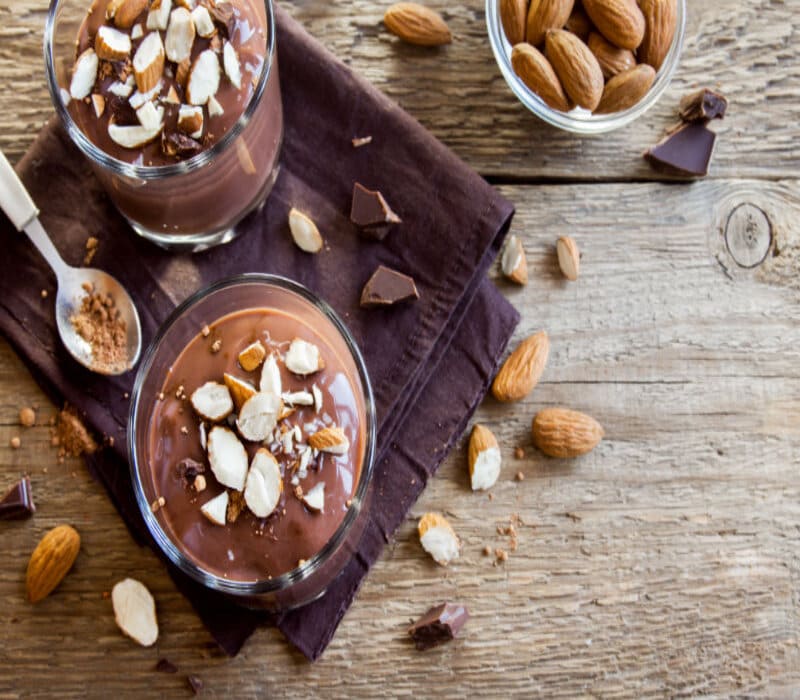 Almond milk pudding