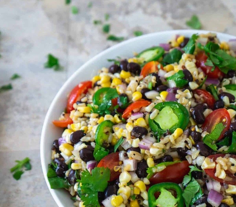 Power Up Perfect Pair: Easy Brown Rice and Quinoa Salad