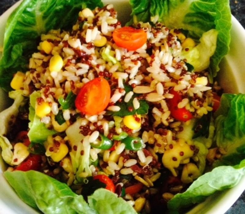 Power Up Perfect Pair: Easy Brown Rice and Quinoa Salad