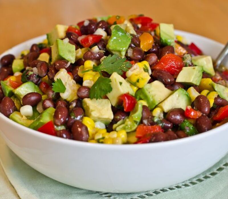Try This Delicious Corn Black Bean Salad Avocado Dressing