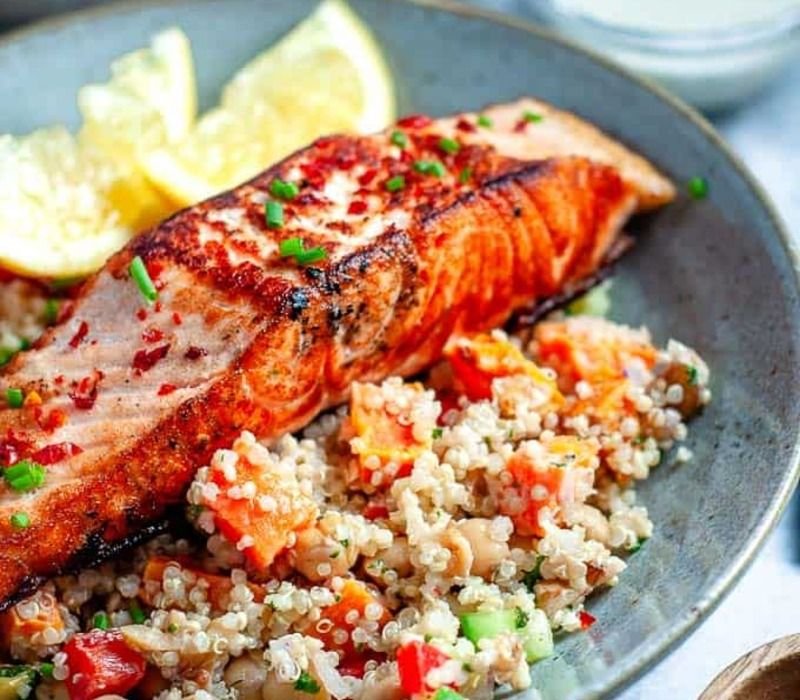 Every Bite a Flavorful of Easy Salmon Quinoa Bowl Recipe
